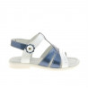 Παιδικά σανδάλια 18c λάκα indigo+λευκό
