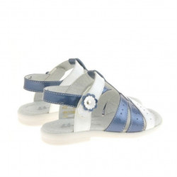 Παιδικά σανδάλια 18c λάκα indigo+λευκό