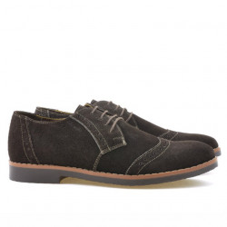 Ανδρικά παπούτσια casual / eleganti 746 καφέ velur
