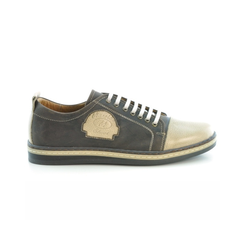 Παπούτσια casual / sport ανδρικά 766 tuxon cafe+tuxon nisip