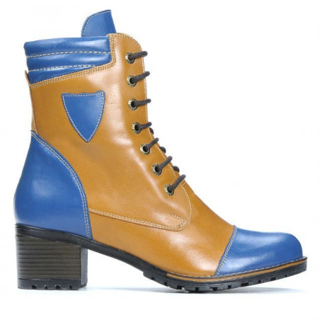 Γυναικείες μπότες 3279 indigo+καφέ