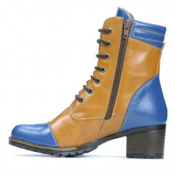 Γυναικείες μπότες 3279 indigo+καφέ