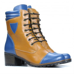 Γυναικείες μπότες 3279 indigo+καφέ