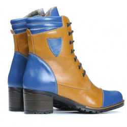 Γυναικείες μπότες 3279 indigo+καφέ