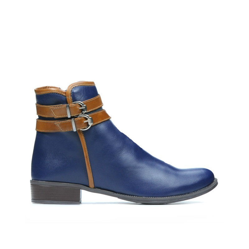 Γυναικείες μπότες 3262 indigo+καφέ