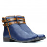 Γυναικείες μπότες 3262 indigo+καφέ