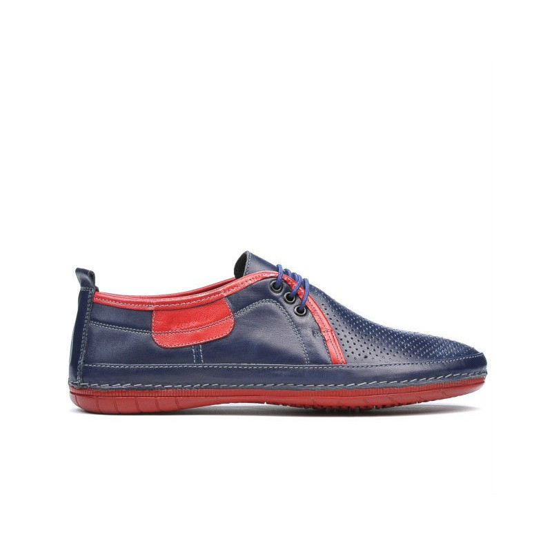 Loafers ανδρικά 865 indigo+κόκκινο
