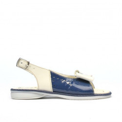 Παιδικά σανδάλια 58c λάκα indigo+μπεζ