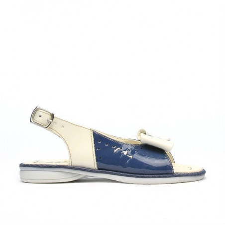 Παιδικά σανδάλια 58c λάκα indigo+μπεζ