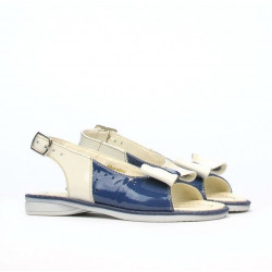Παιδικά σανδάλια 58c λάκα indigo+μπεζ