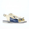 Παιδικά σανδάλια 58c λάκα indigo+μπεζ