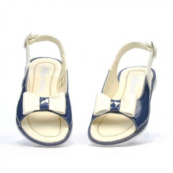 Παιδικά σανδάλια 58c λάκα indigo+μπεζ