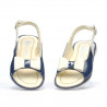 Παιδικά σανδάλια 58c λάκα indigo+μπεζ