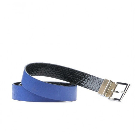 Ζώνη γυναικεία 02m δίχρωμη cs croco indigo+μπλε