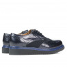 Γυναικεία casual παπούτσια 663-1 βερνίκι indigo συνδυασμένο