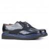 Γυναικεία casual παπούτσια 663-1 βερνίκι indigo συνδυασμένο