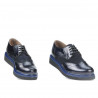 Γυναικεία casual παπούτσια 663-1 βερνίκι indigo συνδυασμένο