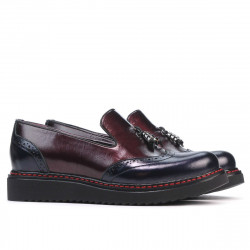 Γυναικεία παπούτσια casual 659 λουστρίνι indigo+bordo
