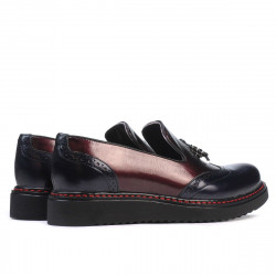 Γυναικεία παπούτσια casual 659 λουστρίνι indigo+bordo
