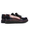 Γυναικεία παπούτσια casual 659 λουστρίνι indigo+bordo