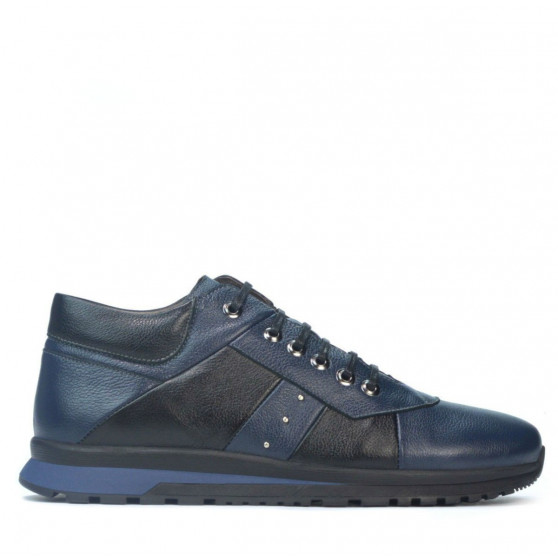 Ανδρικά casual παπούτσια 4110 μπλε+μαύρο Ανδρικά casual παπούτσια 4110 μπλε+μαύρο