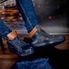 Ανδρικά μποτάκια 4103 indigo+maro