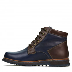 Ανδρικά μποτάκια 497 indigo+καφέ