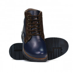 Ανδρικά μποτάκια 497 indigo+καφέ