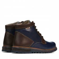 Ανδρικά μποτάκια 497 indigo+καφέ