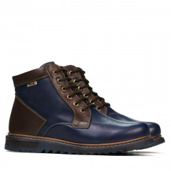 Ανδρικά μποτάκια 497 indigo+καφέ