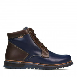 Ανδρικά μποτάκια 497 indigo+καφέ