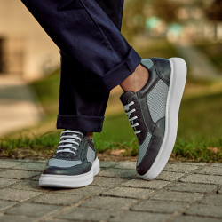 Παπούτσια casual/sport άνδρες 906 γκρι συνδυασμένο lifestyle
