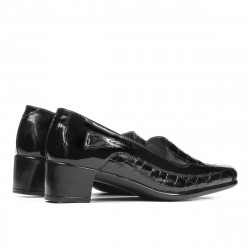 Γυναικεία casual παπούτσια 614 croco λάκκα μαύρο