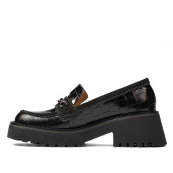 Γυναικεία casual παπούτσια 6041 croco μαύρο συνδυασμένο