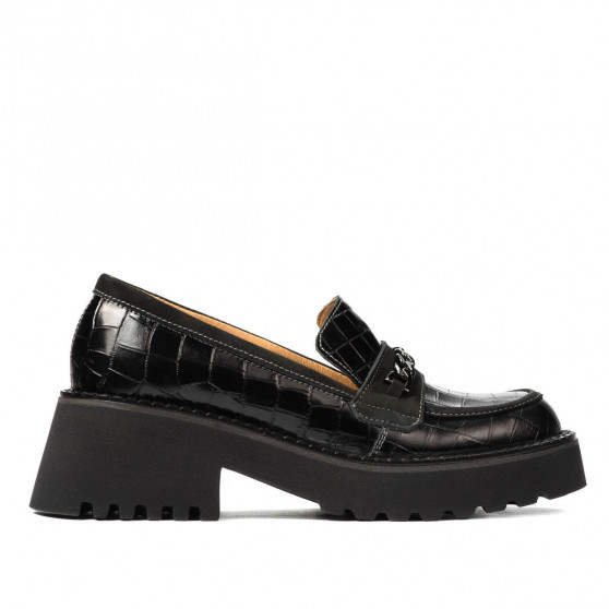 Γυναικεία casual παπούτσια 6041 croco μαύρο συνδυασμένο Γυναικεία casual παπούτσια 6041 croco μαύρο συνδυασμένο