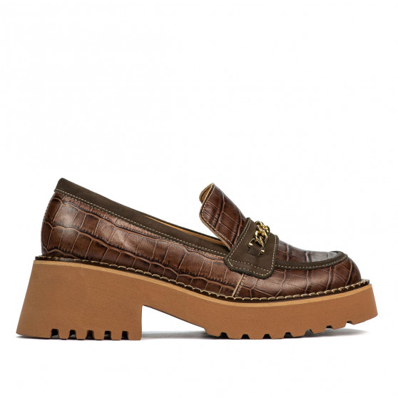 Γυναικεία casual παπούτσια 6041 croco καφέ συνδυασμός Γυναικεία casual παπούτσια 6041 croco καφέ συνδυασμός