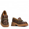 Γυναικεία casual παπούτσια 6041 croco καφέ συνδυασμός