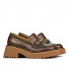 Γυναικεία casual παπούτσια 6041 croco καφέ συνδυασμός