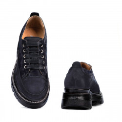 Γυναικεία casual παπούτσια 6043 indigo velur συνδυασμένα