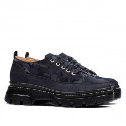 Γυναικεία casual παπούτσια 6043 indigo velur συνδυασμένα