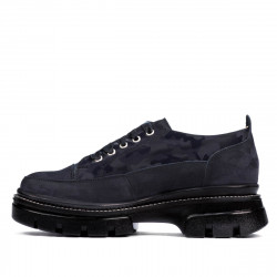 Γυναικεία casual παπούτσια 6043 indigo velur συνδυασμένα
