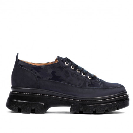Γυναικεία casual παπούτσια 6043 indigo velur συνδυασμένα