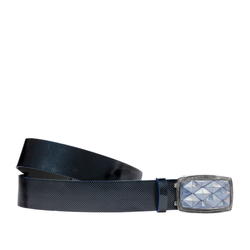 Ζώνη unisex 07ld λουστρίνι μπλε