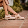 Γυναικεία casual παπούτσια 6047 μπεζ συνδυασμός lifestyle