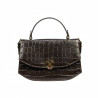 Γυναικεία τσάντα χειρός 023g croco dark brown