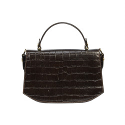 Γυναικεία τσάντα χειρός 023g croco dark brown
