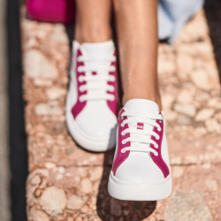 Αθλητικά παπούτσια γυναικεία 6073 λευκό+φούξια lifestyle