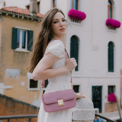 Τσάντα γυναικεία ώμου 025g biz mauve