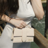 Τσάντα γυναικεία ώμου 028g croco μπεζ lifestyle