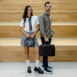 Γυναικεία τσάντα χειρός 023g croco μαύρο lifestyle